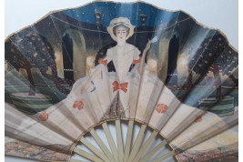 Femmes d'après Georges De Feure, éventail et feuille