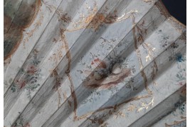 Sarah offrant Agar à Abraham, éventail XVIIIème siècle