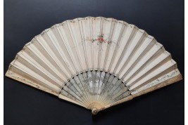 Sarah offering Hagar to Abraham, 18th century fan