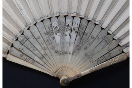 Sarah offering Hagar to Abraham, 18th century fan