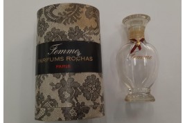 Femme, by Marcel Rochas. Perfum bottle and fan, circa 1948