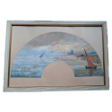 Belem à marée basse. Projet d'éventail de Daniel Bac, 1888