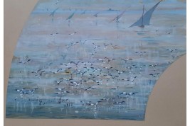 View of Belem ? Fan project by Daniel Bac, 1888