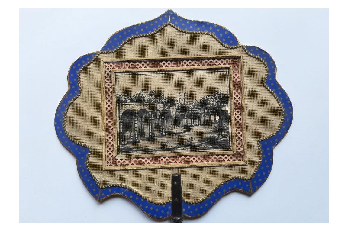 Un jardin à colonnade, écran période Napoléon III