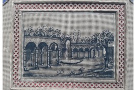 Un jardin à colonnade, écran période Napoléon III