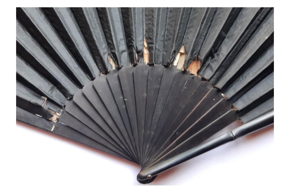 Walk in the Roman forum, fan by Aurant, late 19th century