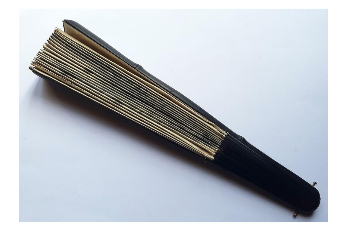 Promenade dans le forum romain, éventail d'Aurant, fin XIXème siècle