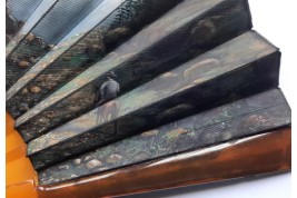 A valley in Switzerland, fan circa 1870-1900