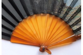 A valley in Switzerland, fan circa 1870-1900