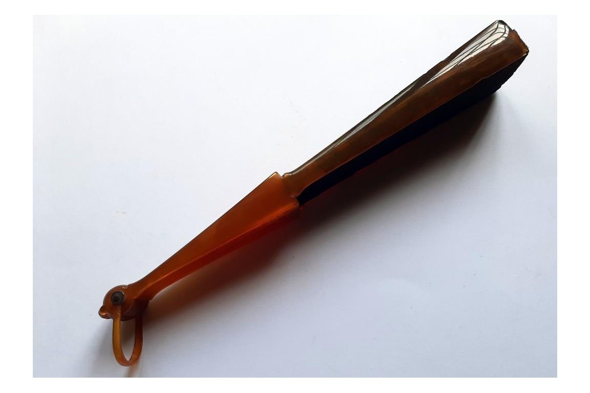 A valley in Switzerland, fan circa 1870-1900