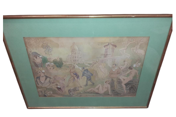Mythique Montmartre, gouache d'Aufrère, XXème siècle