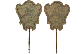 Switzerland, Poland and the Netherlands.  Geographical map fixed fans after De La Fosse, 1780
