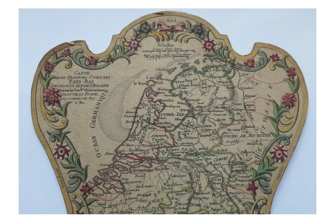 Suisse, Pologne et Pays-Bas. Écrans-cartes géographiques d'après De La Fosse, 1780