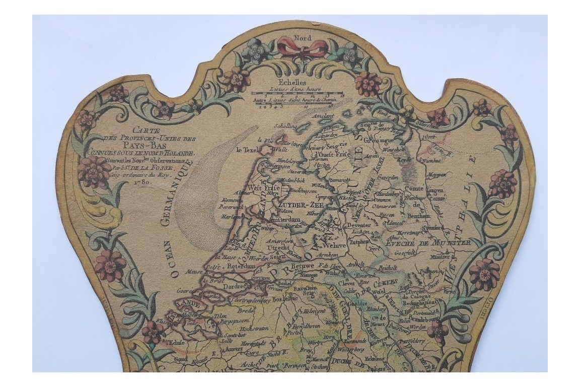 Suisse, Pologne et Pays-Bas. Écrans-cartes géographiques d'après De La Fosse, 1780