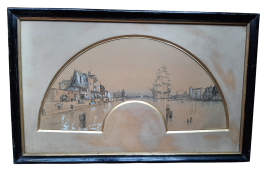 Venise, projet d'éventail par Marks, 1888