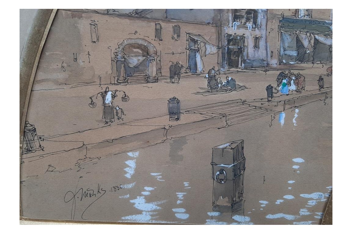 Venice ? Fan project by Marks, 1888