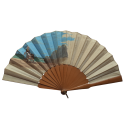 Washerwoman on the Normandy coast, fan circa 1900