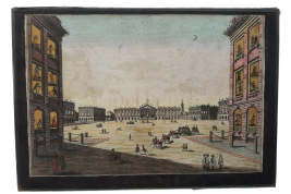 Royal Palace in Brussels, optical day/night view, circa 1773