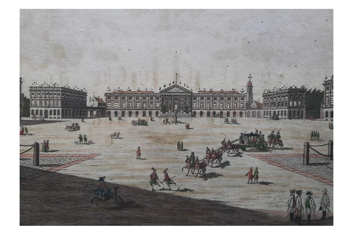 Royal Palace in Brussels, optical day/night view, circa 1773