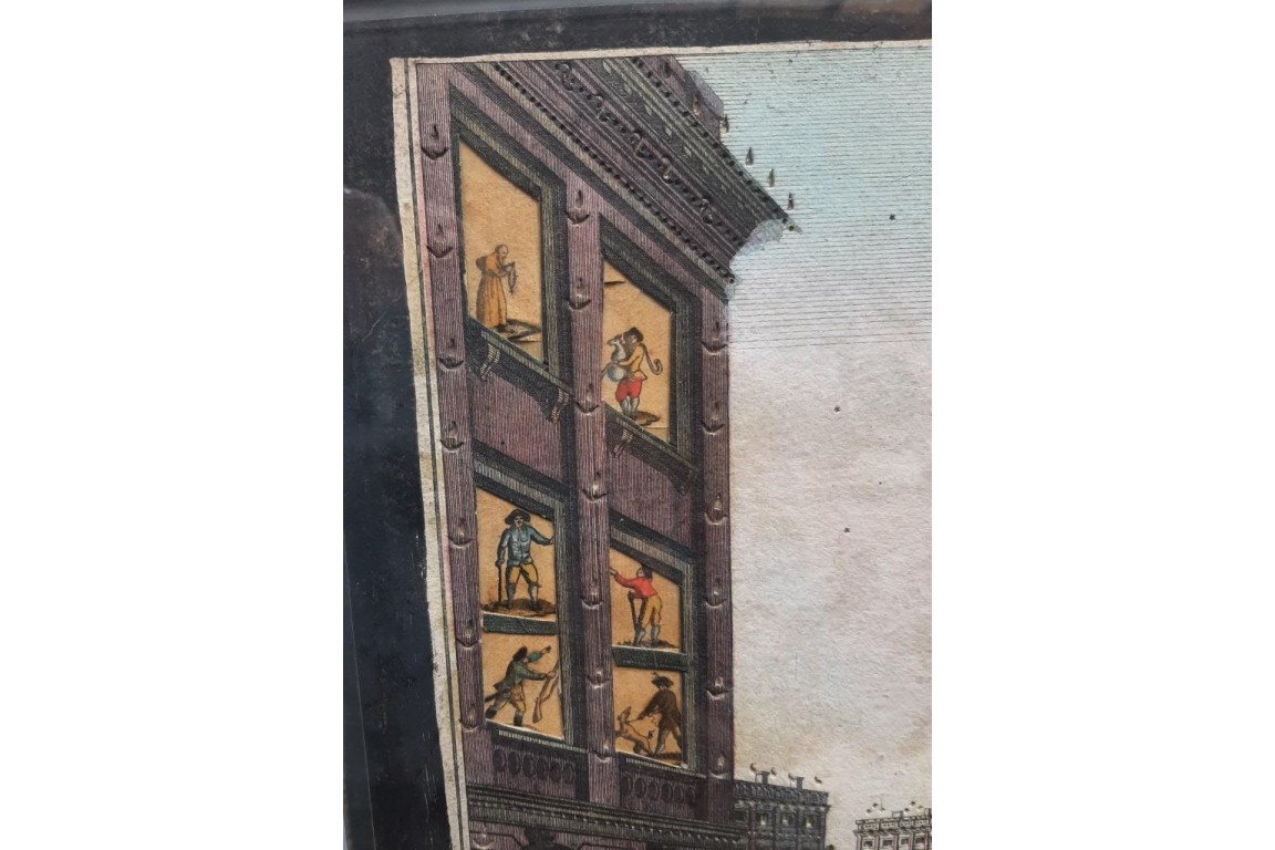 Royal Palace in Brussels, optical day/night view, circa 1773