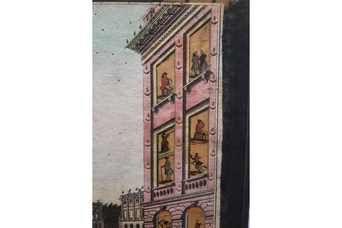 Royal Palace in Brussels, optical day/night view, circa 1773