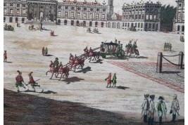 Royal Palace in Brussels, optical day/night view, circa 1773