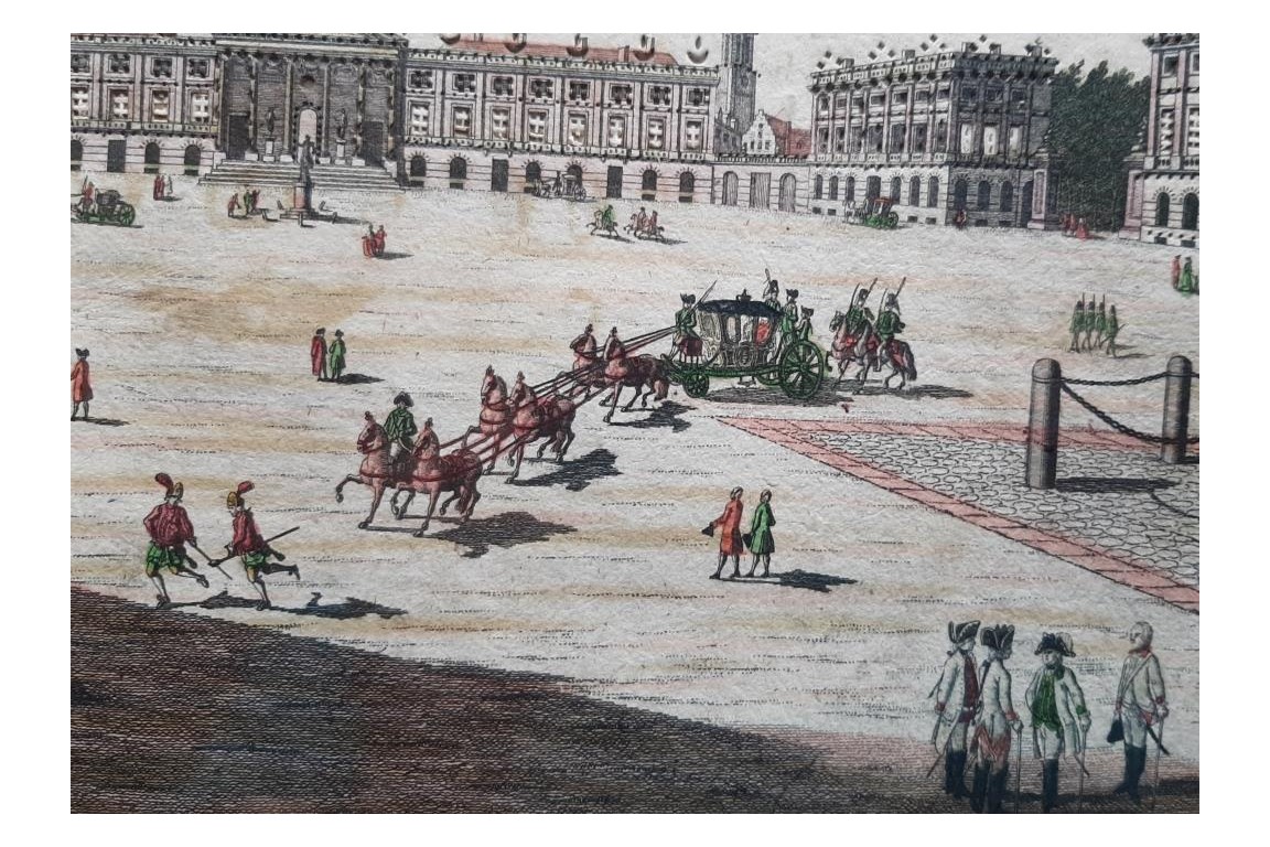 Royal Palace in Brussels, optical day/night view, circa 1773