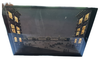 Royal Palace in Brussels, optical day/night view, circa 1773