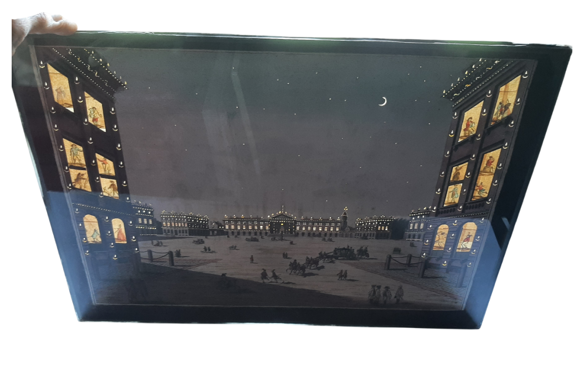 Royal Palace in Brussels, optical day/night view, circa 1773
