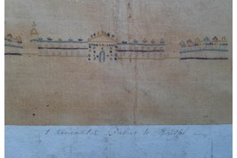 Royal Palace in Brussels, optical day/night view, circa 1773