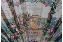 Chemins de Fer de l'Ouest : de Paris à Londres via Rouen, Dieppe et Newhaven. Éventail vers 1895