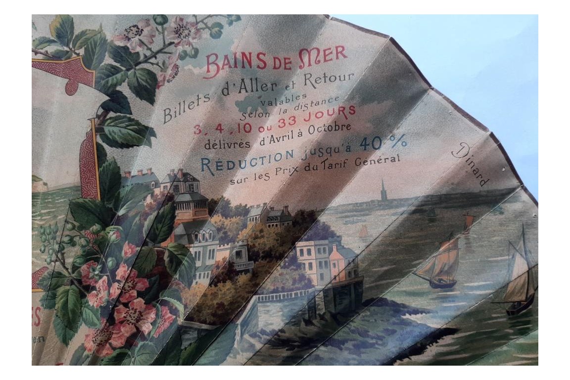 Chemins de Fer de l'Ouest : de Paris à Londres via Rouen, Dieppe et Newhaven. Éventail vers 1895