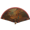 Flower market, fan circa 1900