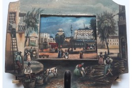 Promenade sur les Grands Boulevards à Paris, écran panorama vers 1820-30