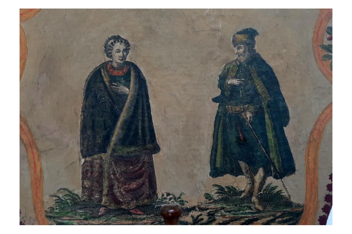 Couple de Turcs ou de Slaves, écran XVIIIème