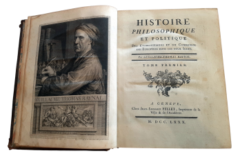Histoire des deux Indes, by Guillaume-Thomas Raynal, book with maps 1780
