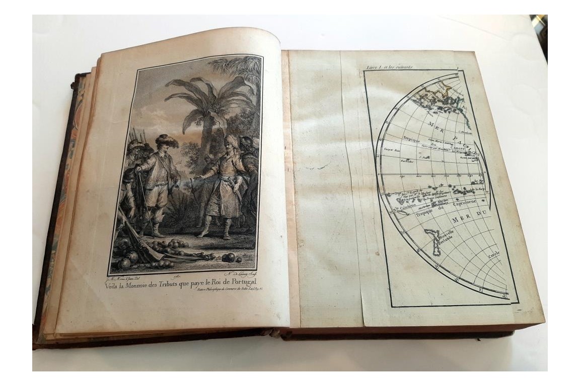 Histoire des deux Indes, by Guillaume-Thomas Raynal, book with maps 1780
