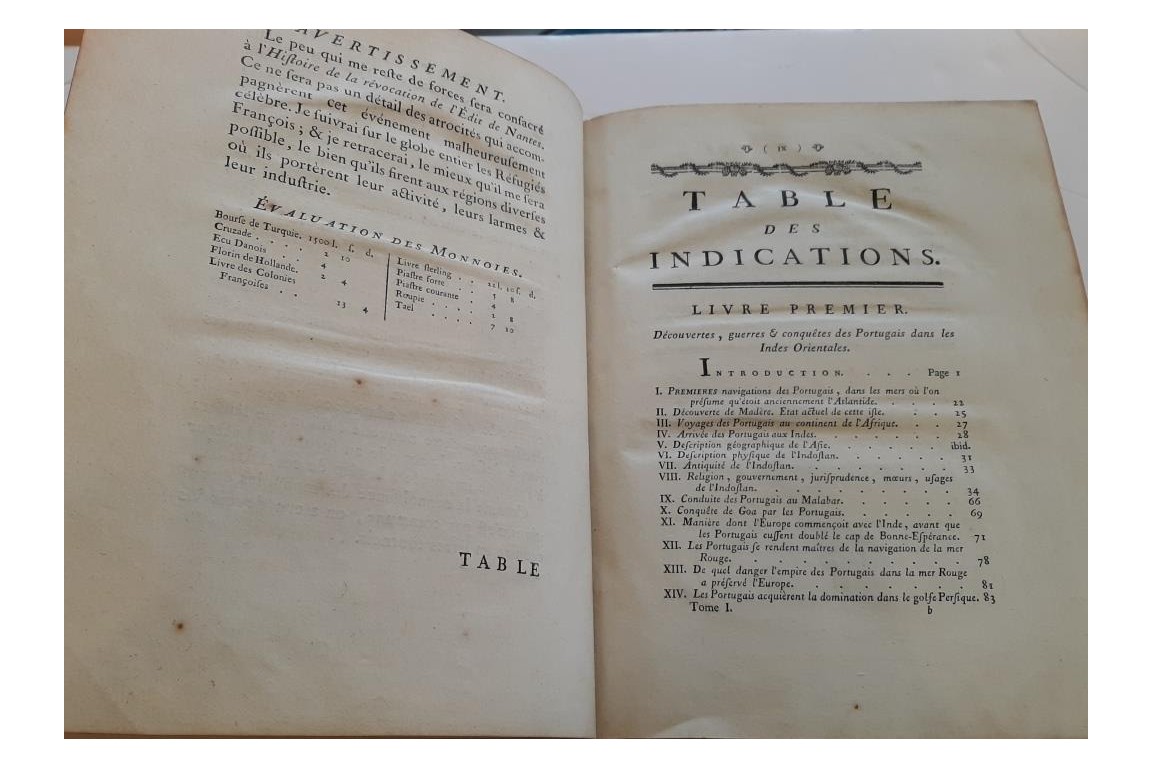 Histoire des deux Indes, by Guillaume-Thomas Raynal, book with maps 1780