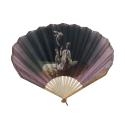 Shéhérazade et Dinarzade  au perroquet, éventail vers 1900-1930