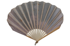 Beautés orientales au perroquet, éventail vers 1900-1930