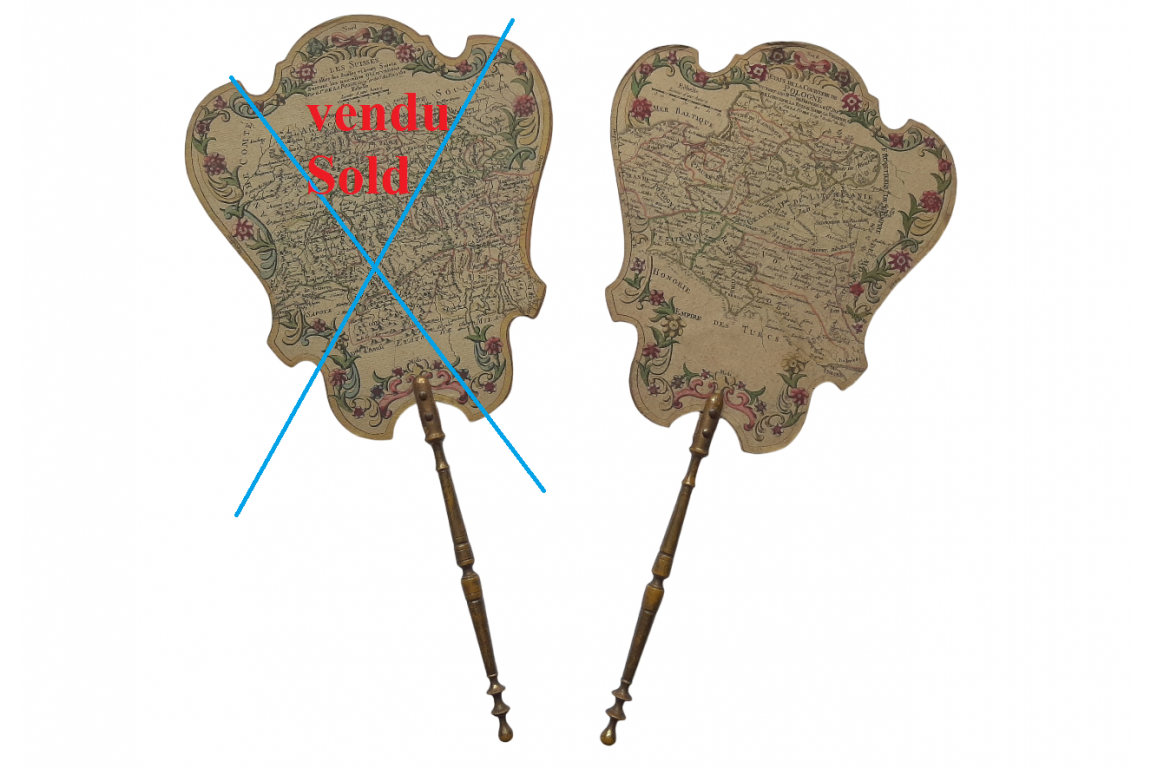 Switzerland, Poland and the Netherlands.  Geographical map fixed fans after De La Fosse, 1780