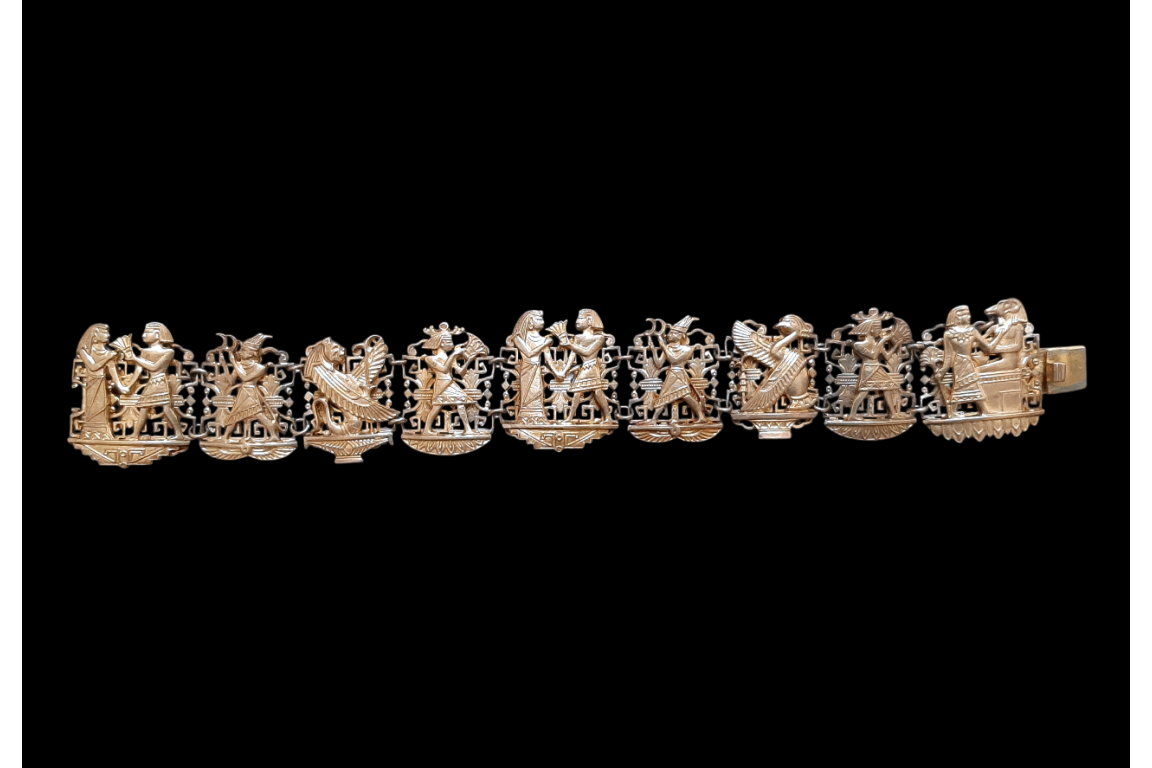 Bracelet égyptomania, début XXème