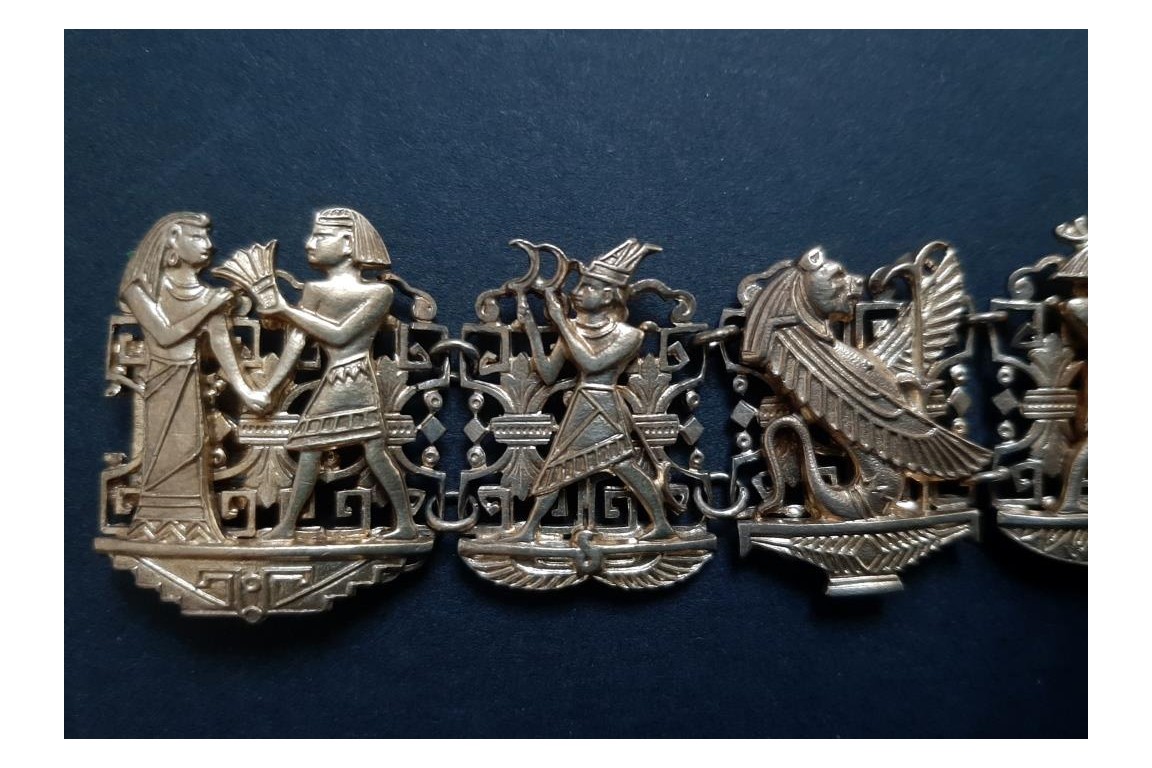 Bracelet égyptomania, début XXème