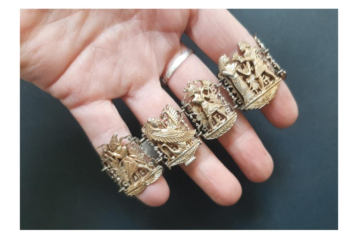 Bracelet égyptomania, début XXème