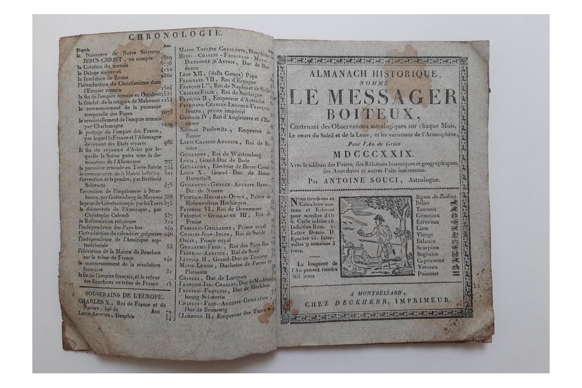 Almanac à la Giraffe, 1829