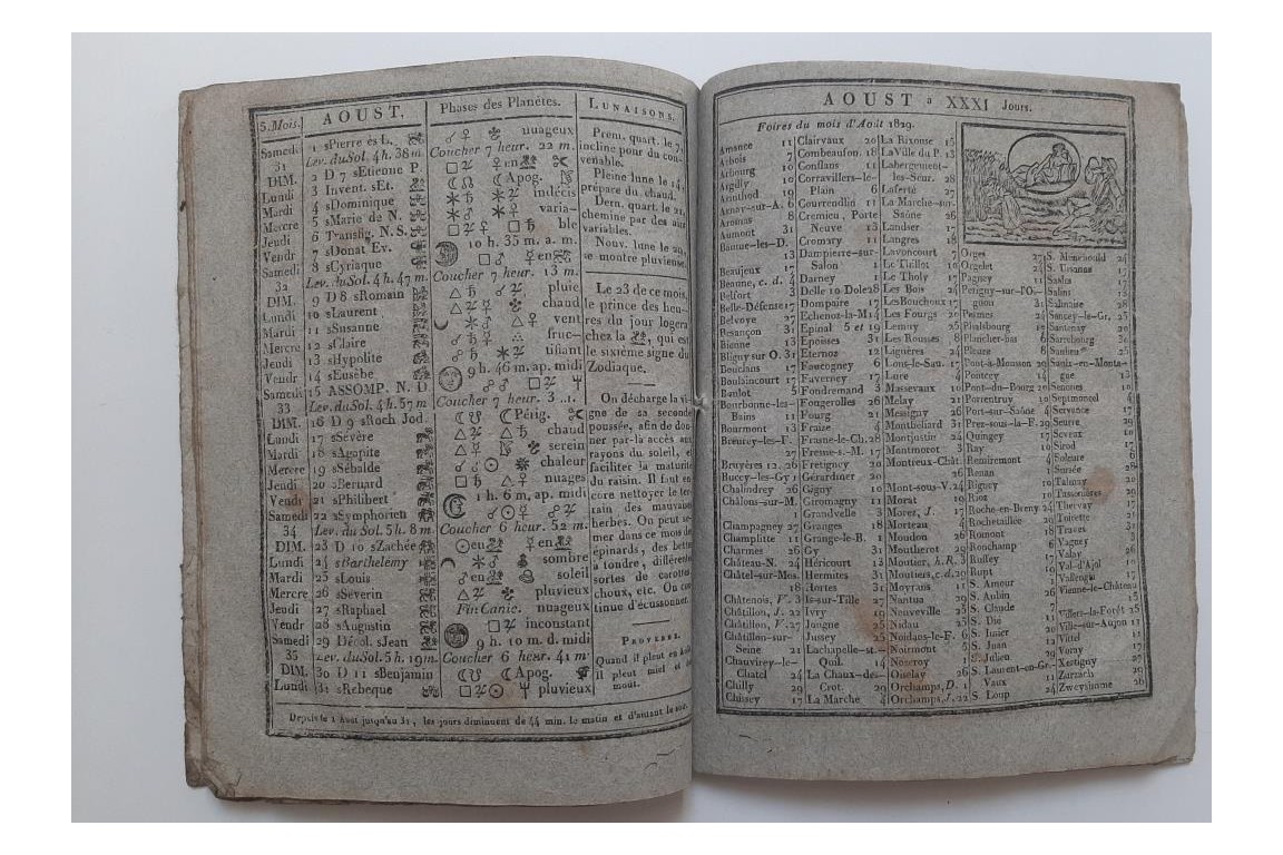 Almanac à la Giraffe, 1829