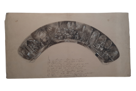 Turqueries amoureuses, projet d'éventail de Belleville, vers 1840-50