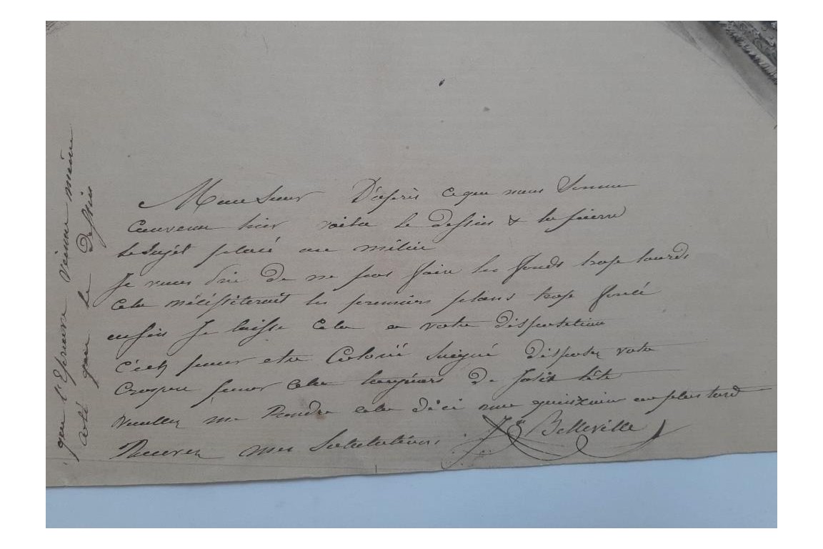 Turqueries amoureuses, projet d'éventail de Belleville, vers 1840-50