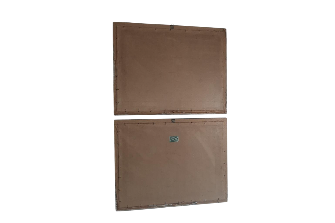 Chasse et séduction persane, feuilles d'éventail de Carlon 1913