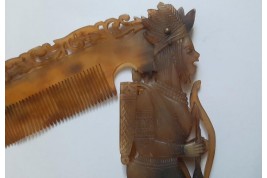 Indien, peigne XIXème art populaire